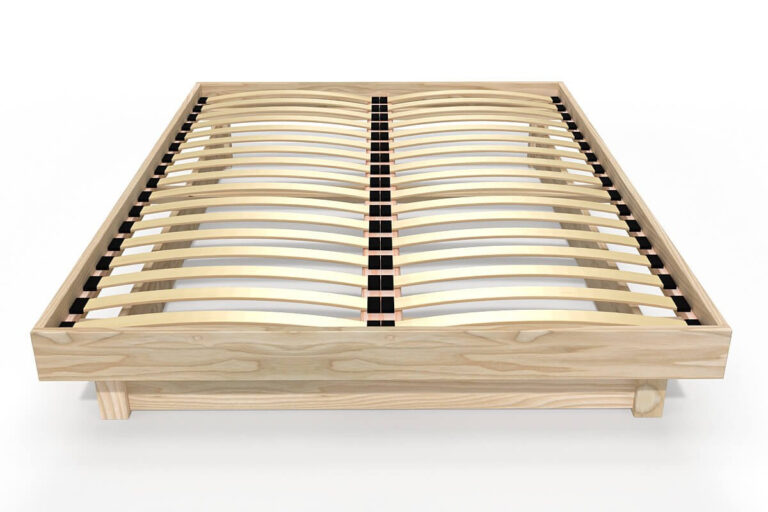 ABC MEUBLES - Lit plateforme 140x200 en bois massif