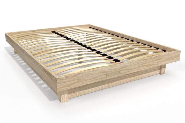 ABC Meubles - Lit plateforme 140×190 bois massif