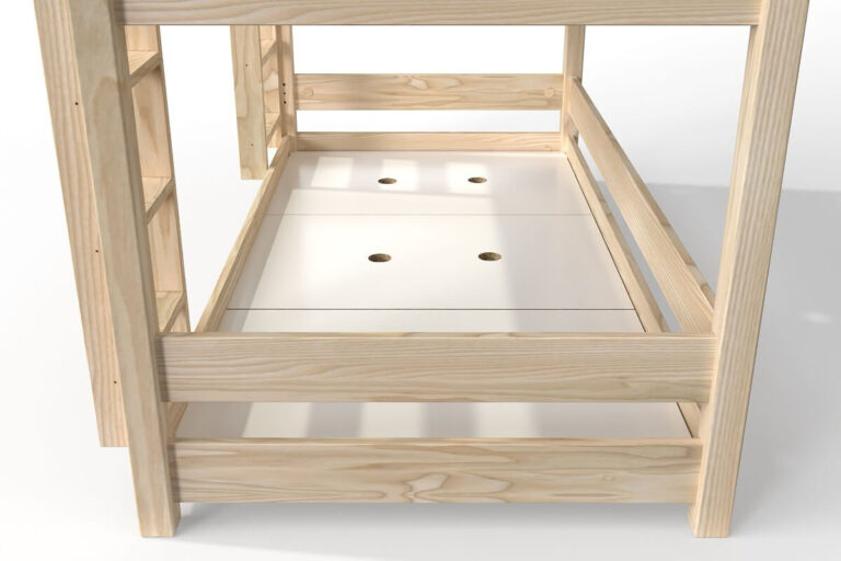 ABC MEUBLES - Lit superposé 3 places 90x190 en bois massif ABC