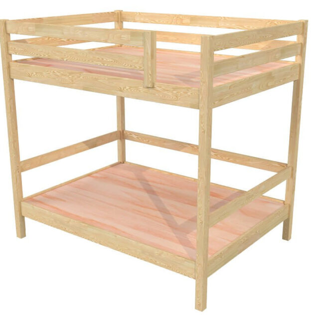 ABC MEUBLES - Lit double superposé Sylvia 160x200 avec échelle