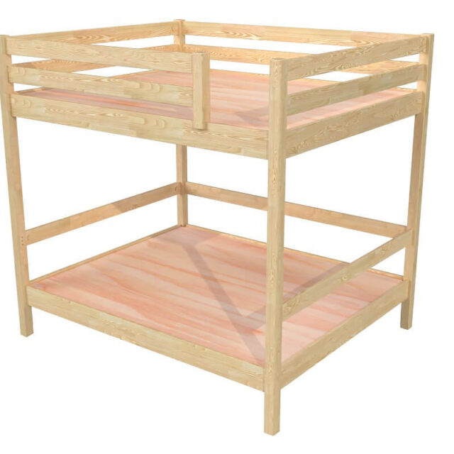 ABC MEUBLES - Lit double superposé Sylvia 140x200 avec échelle