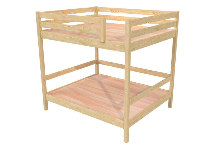 ABC MEUBLES - Lit superposé 160x200 double escalier cube Sylvia
