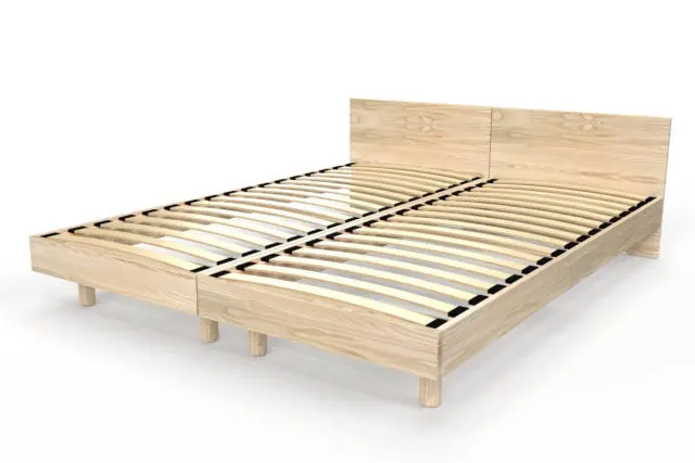 ABC Meubles - Lits jumeaux bois massif avec têtes Twin – 80×190