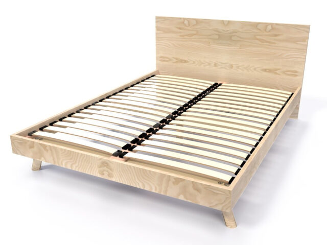 ABC Meubles - Lit scandinave viking 140×190 en bois massif