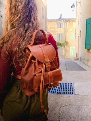 Maison Rottier - Sac à Dos en Cuir Marron Vintage – Baroudeur