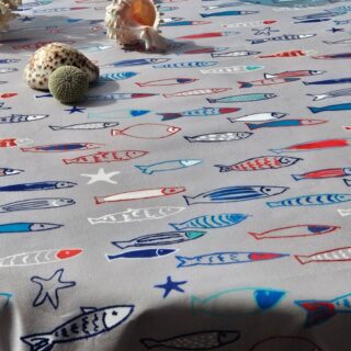 Fleur de Soleil - Set de table Poisson bleu rouge