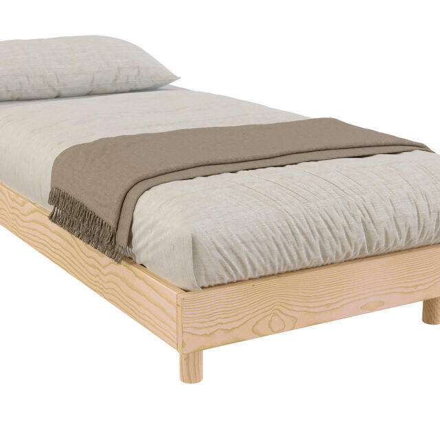 ABC MEUBLES - Sommier à lattes 1 place bois Kit France - 80x200