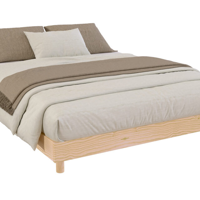 ABC MEUBLES - Sommier à lattes 2 places bois Kit France - 140x190