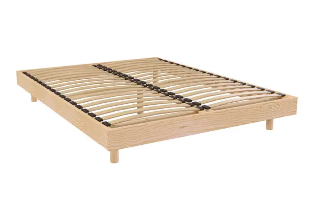 ABC Meubles - Sommier à lattes 2 places bois Kit France – 140×200