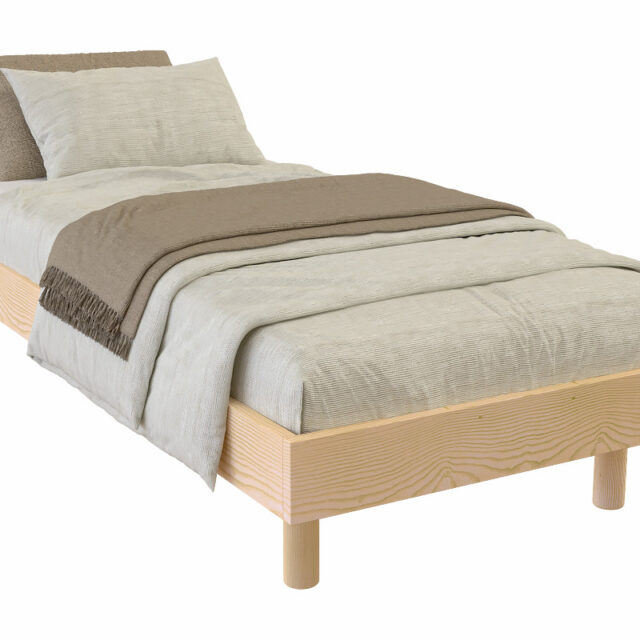 ABC MEUBLES - Sommier à lattes 90x200 bois Kit Noé