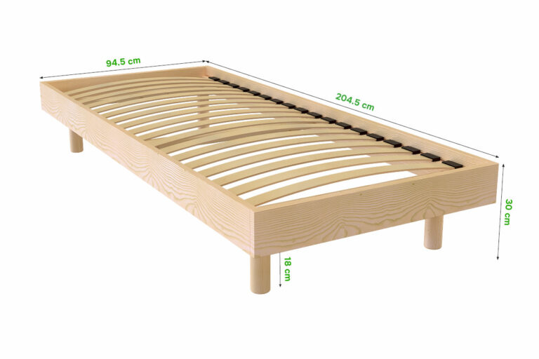 ABC MEUBLES - Sommier à lattes 90x200 bois Kit Noé
