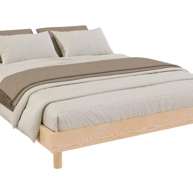 ABC MEUBLES - Sommier à lattes 140x190 Kit Noé en bois massif