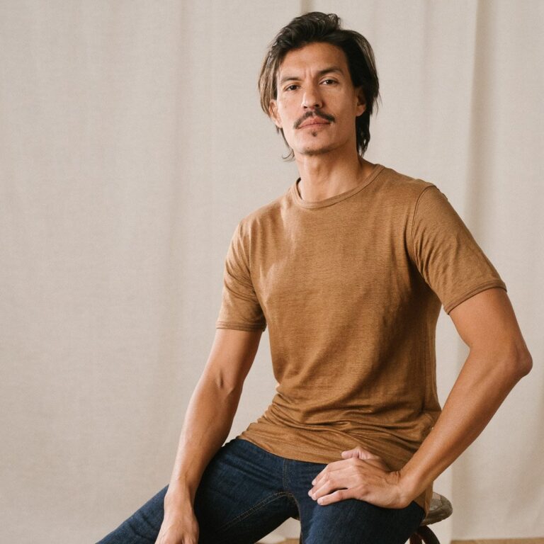 Le t-shirt Propre - Le t-shirt en lin français - Camel