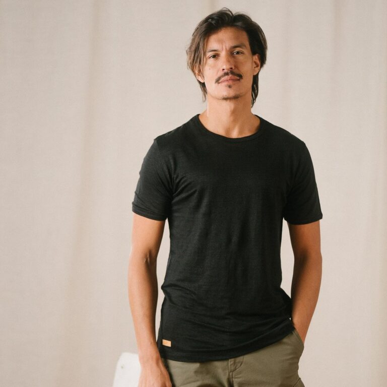 Le t-shirt Propre - Le t-shirt en lin français - Noir
