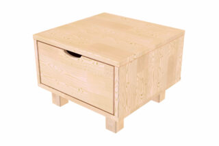 ABC Meubles - Table de chevet bois Cube + tiroir