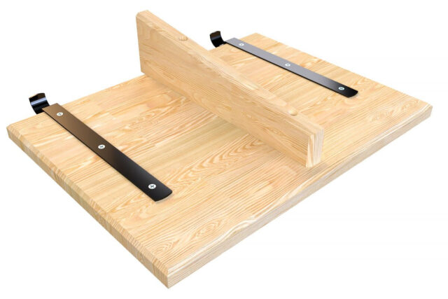 ABC MEUBLES - Table de chevet suspendue en bois avec crochets