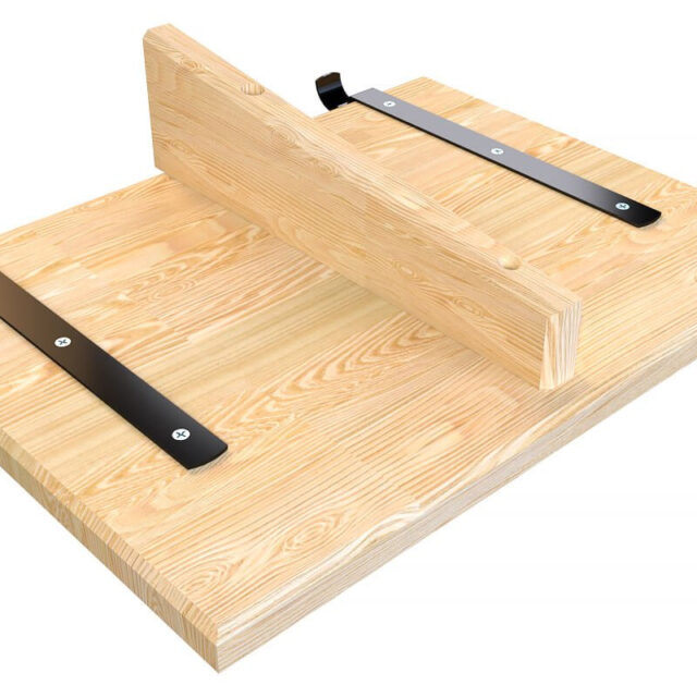 ABC MEUBLES - Table de chevet suspendue en bois avec crochets