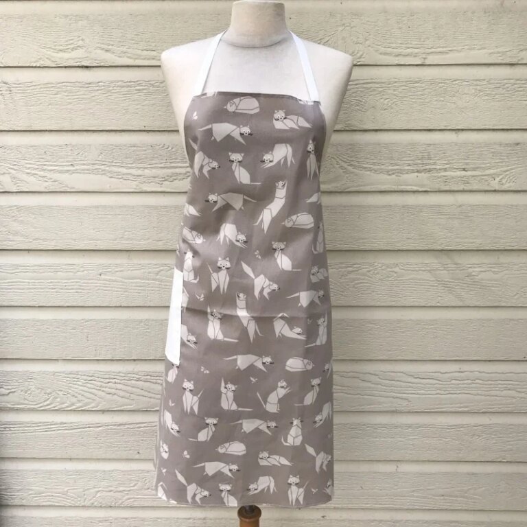 Fleur de Soleil - Tablier enduit Chats taupe