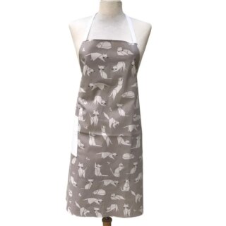 Fleur de Soleil - Tablier enduit Chats taupe