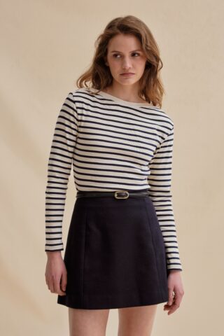 Marinière Anne écru et marine pour femme par la marque Le Minor Le Minor - Marinière Anne écru et marine pour femme