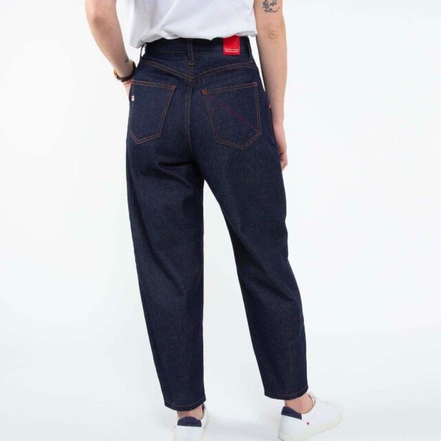 1083 - JEANS BALLON 218H 100 % coton bio superdenim indigo brut