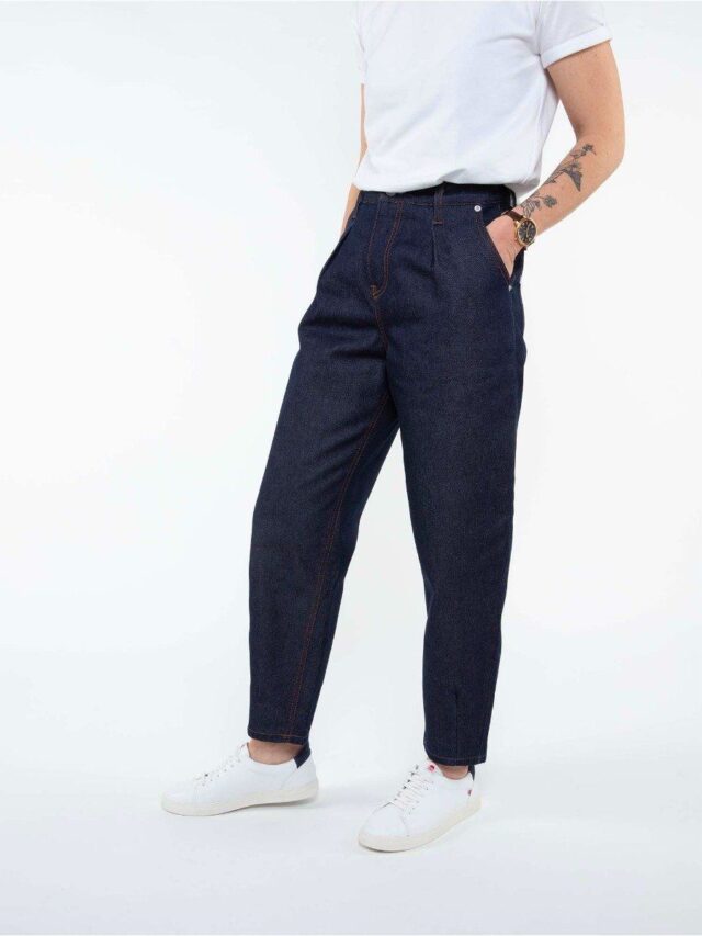 1083 - JEANS BALLON 218H 100 % coton bio superdenim indigo brut