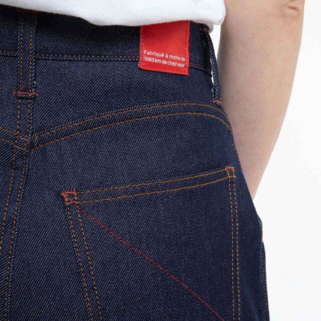 1083 - JEANS BALLON 218H 100 % coton bio superdenim indigo brut