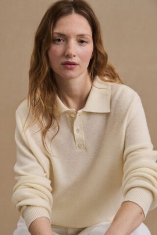 Polo Ange écru pour femme par la marque Le Minor Le Minor - Polo Ange écru pour femme