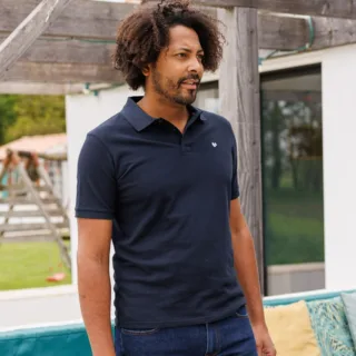 PALÂBA - Polo Bleu marine  Made in France