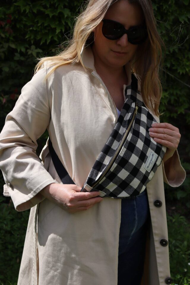 Maison Mallow - Sac Banane Carreaux Vichy Noirs et Blancs