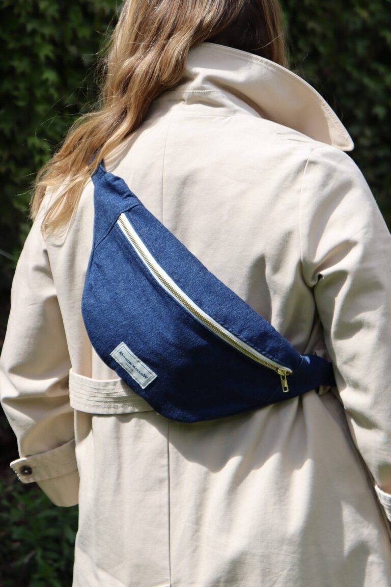 Maison Mallow - Sac Banane Jean Brut