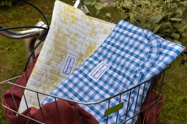 MAISON MALLOW - Pochette matelassée Vichy bleu – Prototype