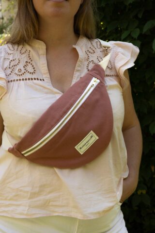MAISON MALLOW - Sac Banane vieux rose  Prototype