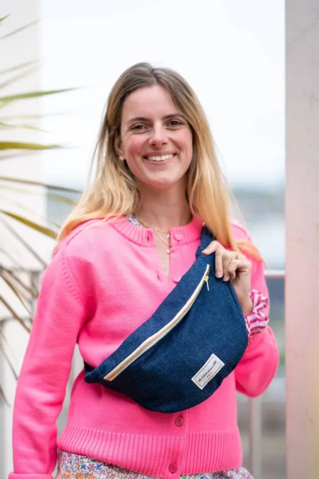 MAISON MALLOW - Sac Banane Jean Brut