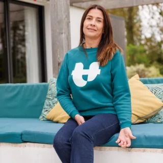 PALÂBA - Sweat vert molleton gratté – L