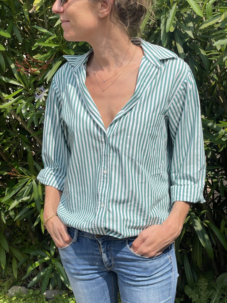 Marques de France credits chemise rayure verte