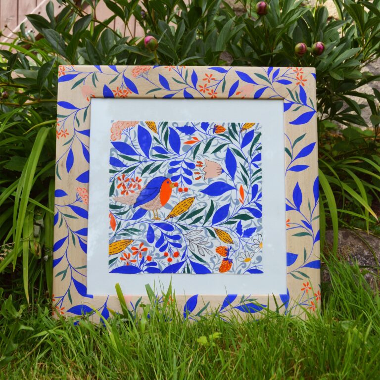 Maison Primavera - Peinture brodée - Jardin fleuri