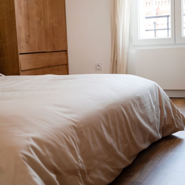 Dejorine - Housse de couette en Percale de coton - Beige