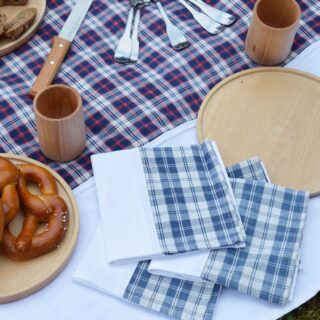 Lot de 6 serviettes tiers kelsch – Origines par la marque Maison Primavera Maison Primavera - Lot de 6 serviettes tiers kelsch – Origines