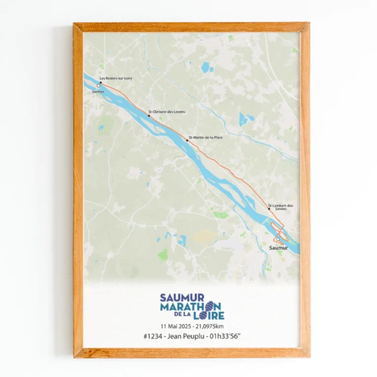 Semi Marathon de la Loire 2025 outdoor orange The Post Trace - Affiche Semi Marathon de la Loire