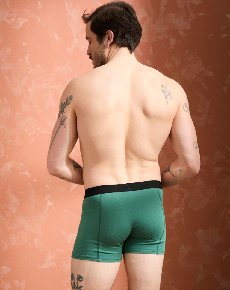 Lemahieu - Boxer coton modal - Vert Anglais - Homme