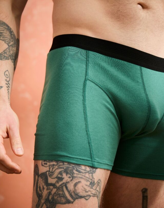 Lemahieu - Boxer coton modal - Vert Anglais - Homme