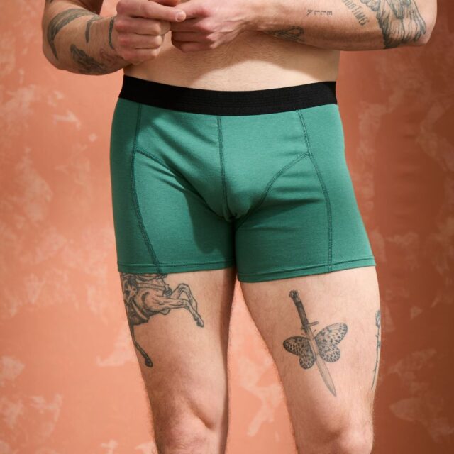 Lemahieu - Boxer coton modal - Vert Anglais - Homme