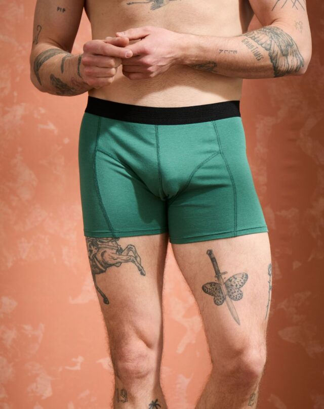 Lemahieu - Boxer coton modal - Vert Anglais - Homme