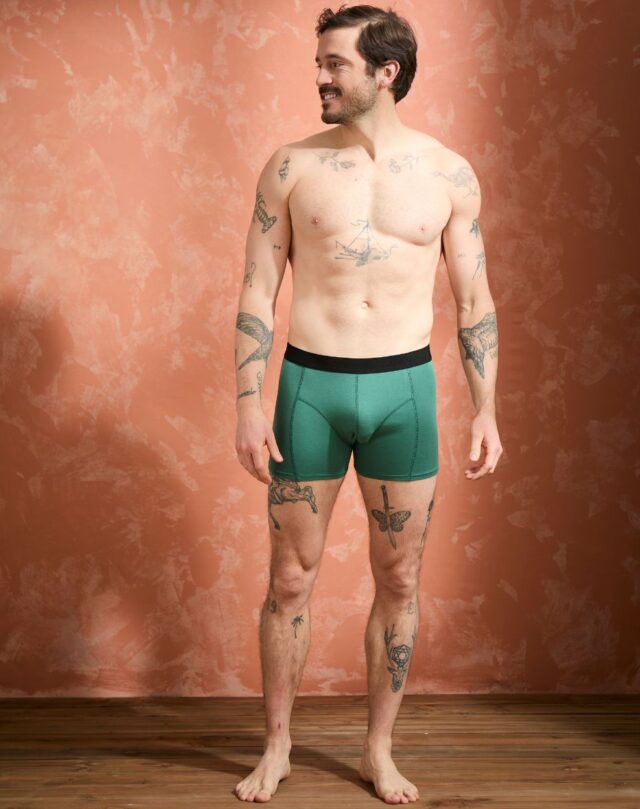 Lemahieu - Boxer coton modal - Vert Anglais - Homme