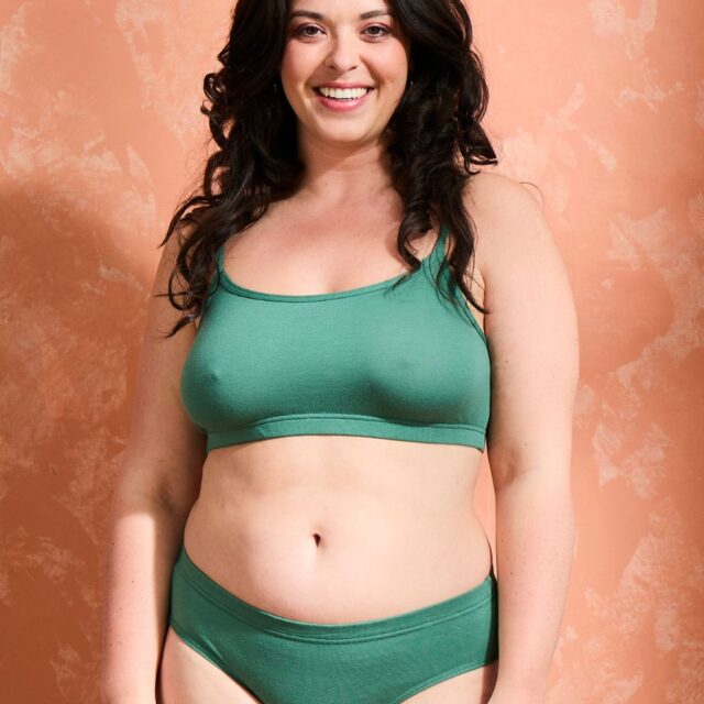Lemahieu - Brassière coton modal - Vert - Femme