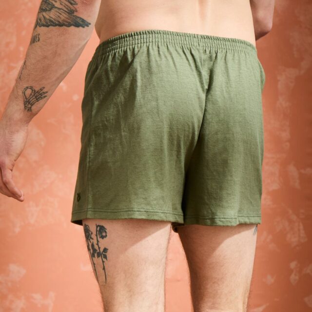 Lemahieu - Caleçon court Lin - Coton BIO - Kaki - Homme