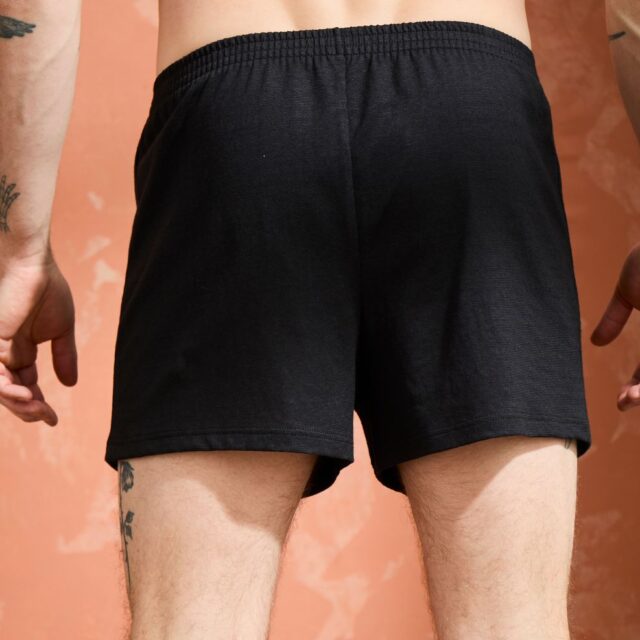 Lemahieu - Caleçon court Lin - Coton BIO - Noir - Homme