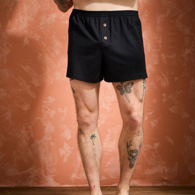 Lemahieu - Caleçon court Lin - Coton BIO - Noir - Homme