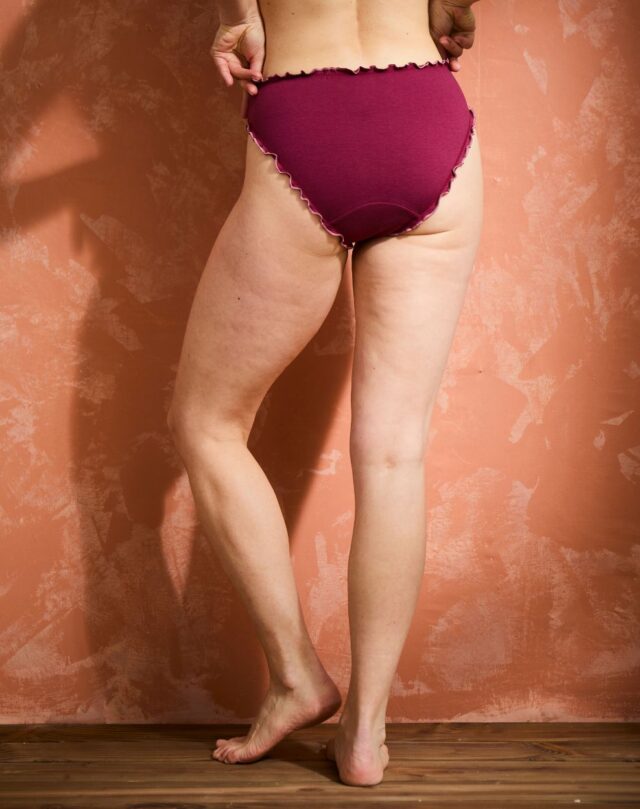 Lemahieu - Culotte bloomer en Coton BIO - Grenat - Bordeaux - Femme